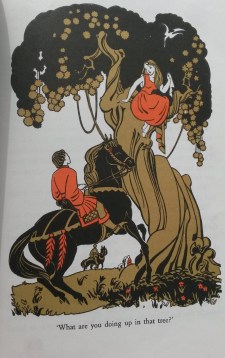 What's she doing up a tree? Being passive aggressive, sad, weepy, anything but angry... 