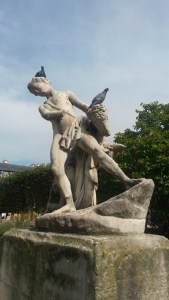 Tortured geniuses are often found in sculpture gardens amidst an entourage of feathered furies... 